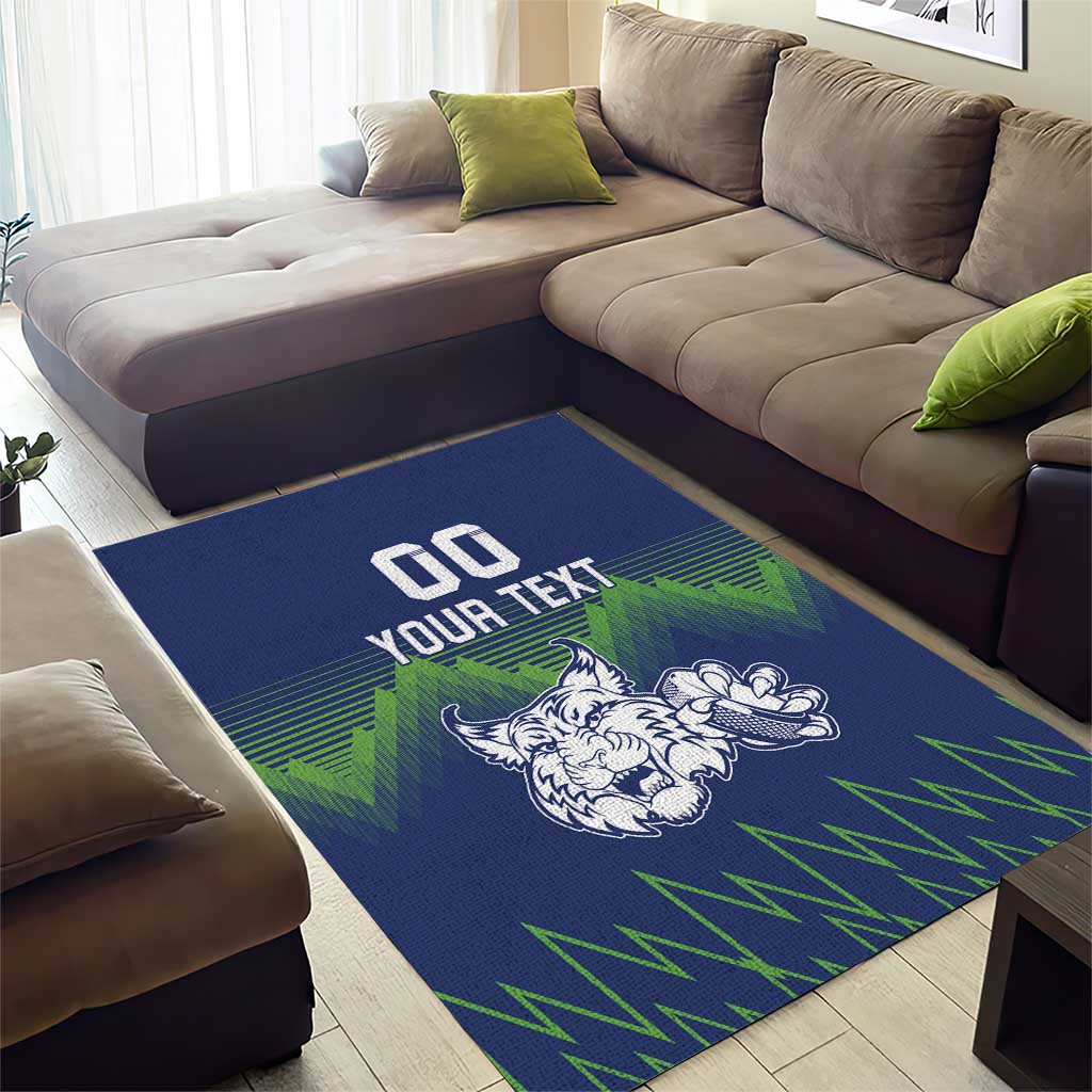 Custom Slovenia Hockey Area Rug Slovenija Lynx Mascot