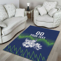 Custom Slovenia Hockey Area Rug Slovenija Lynx Mascot