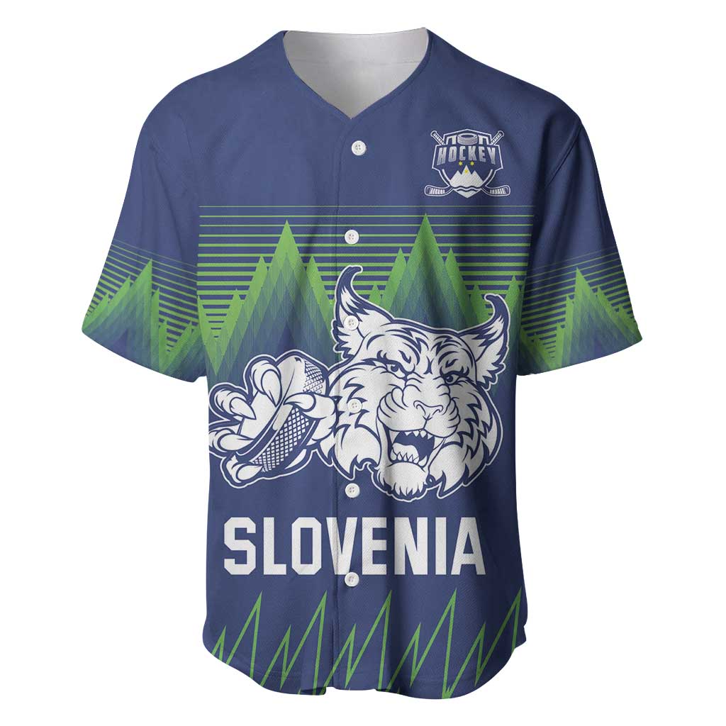 Custom Slovenia Hockey Baseball Jersey Slovenija Lynx Mascot