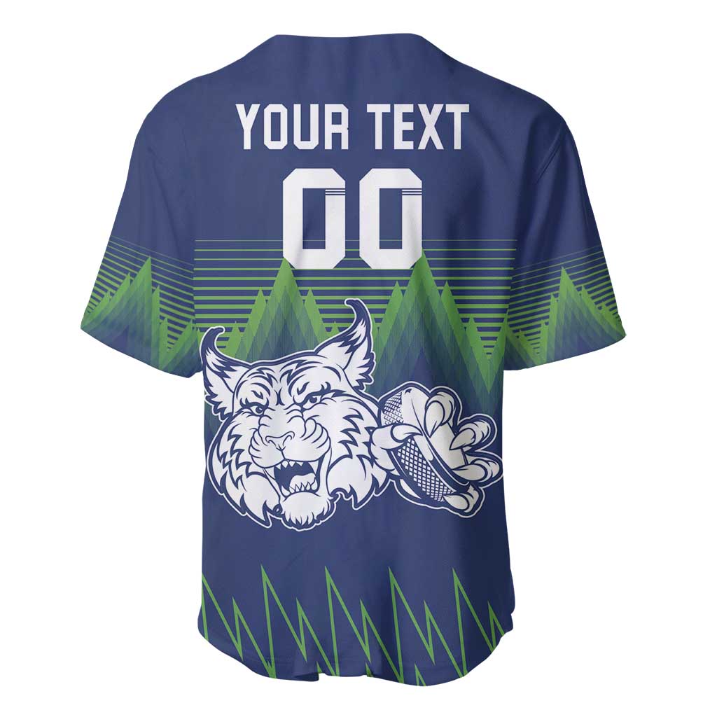 Custom Slovenia Hockey Baseball Jersey Slovenija Lynx Mascot