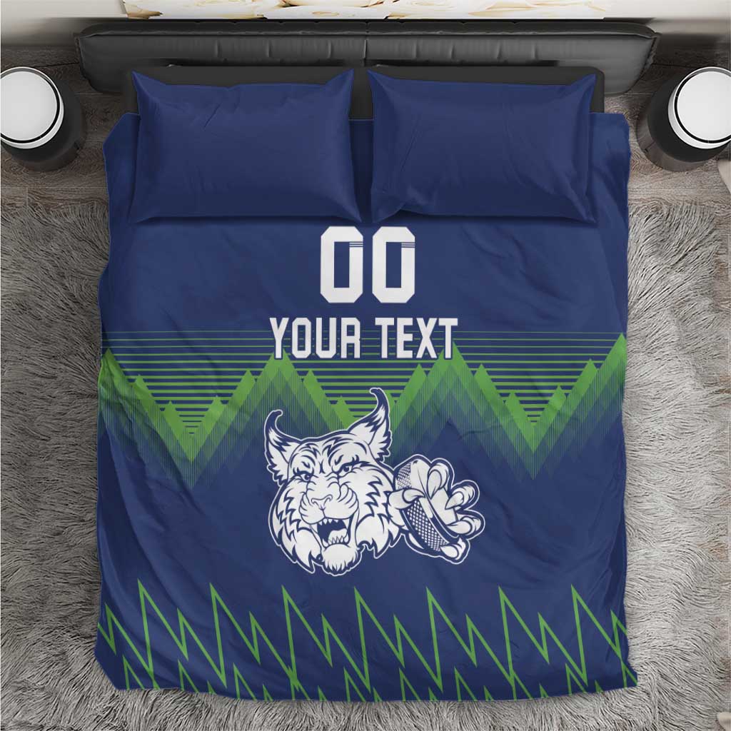 Custom Slovenia Hockey Bedding Set Slovenija Lynx Mascot
