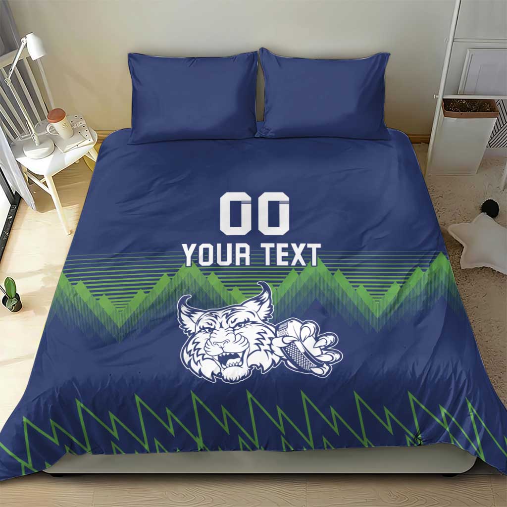 Custom Slovenia Hockey Bedding Set Slovenija Lynx Mascot