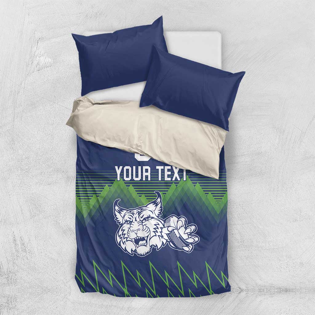 Custom Slovenia Hockey Bedding Set Slovenija Lynx Mascot