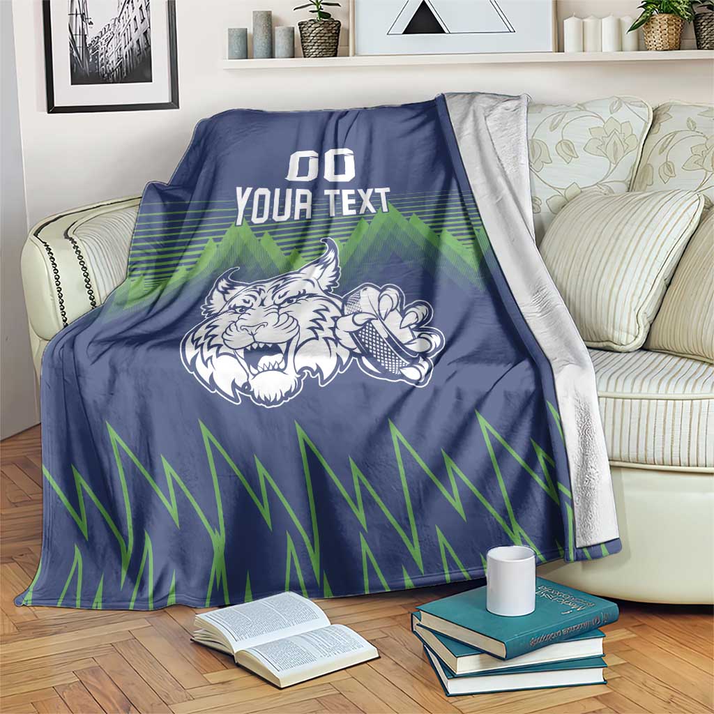 Custom Slovenia Hockey Blanket Slovenija Lynx Mascot