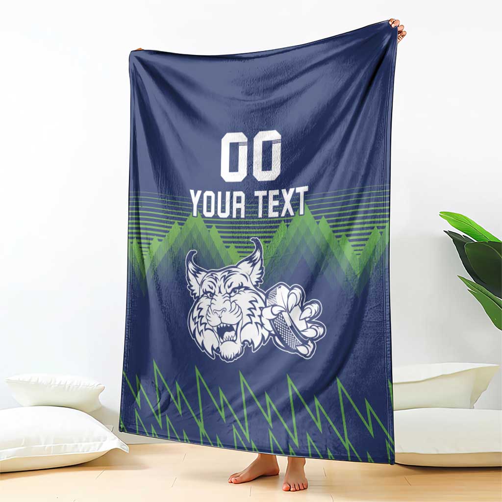 Custom Slovenia Hockey Blanket Slovenija Lynx Mascot