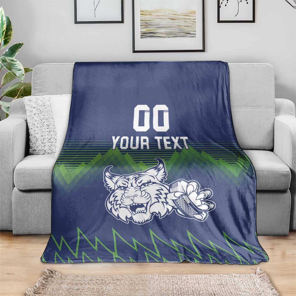Custom Slovenia Hockey Blanket Slovenija Lynx Mascot