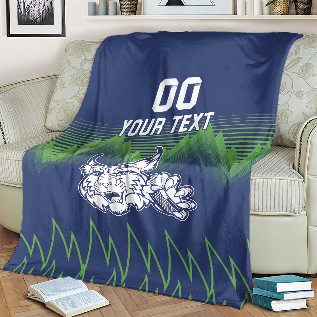 Custom Slovenia Hockey Blanket Slovenija Lynx Mascot