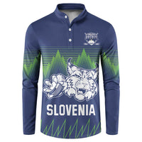 Custom Slovenia Hockey Button Sweatshirt Slovenija Lynx Mascot