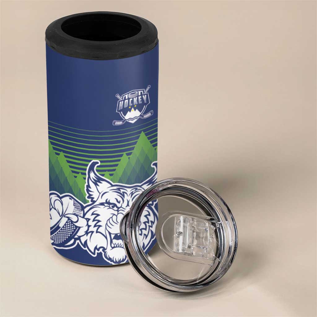 Custom Slovenia Hockey 4 in 1 Can Cooler Tumbler Slovenija Lynx Mascot
