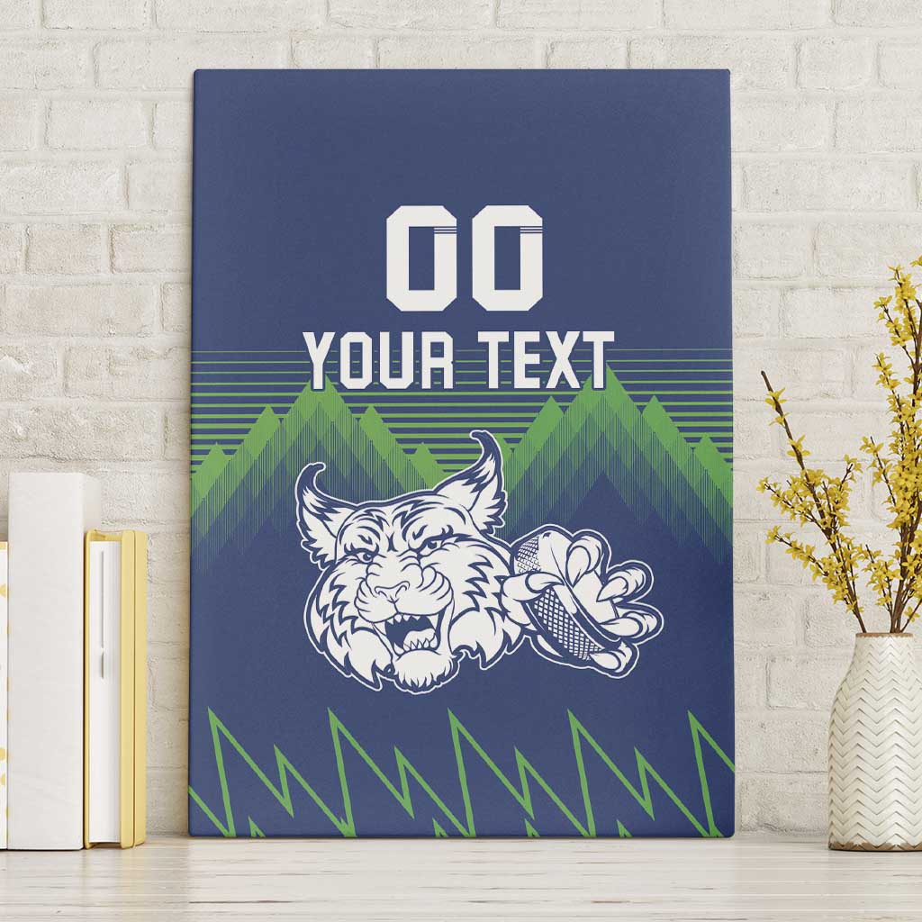 Custom Slovenia Hockey Canvas Wall Art Slovenija Lynx Mascot