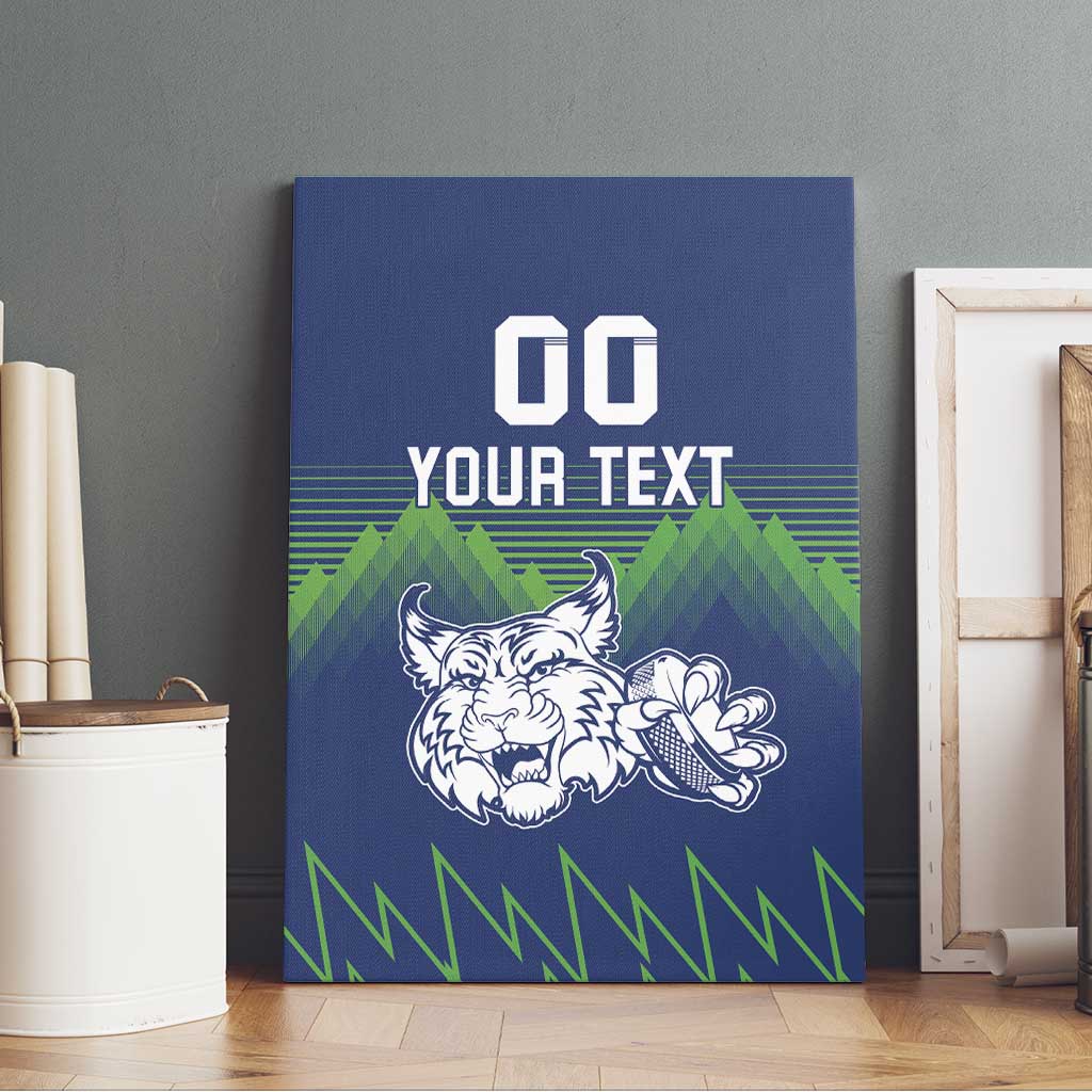 Custom Slovenia Hockey Canvas Wall Art Slovenija Lynx Mascot