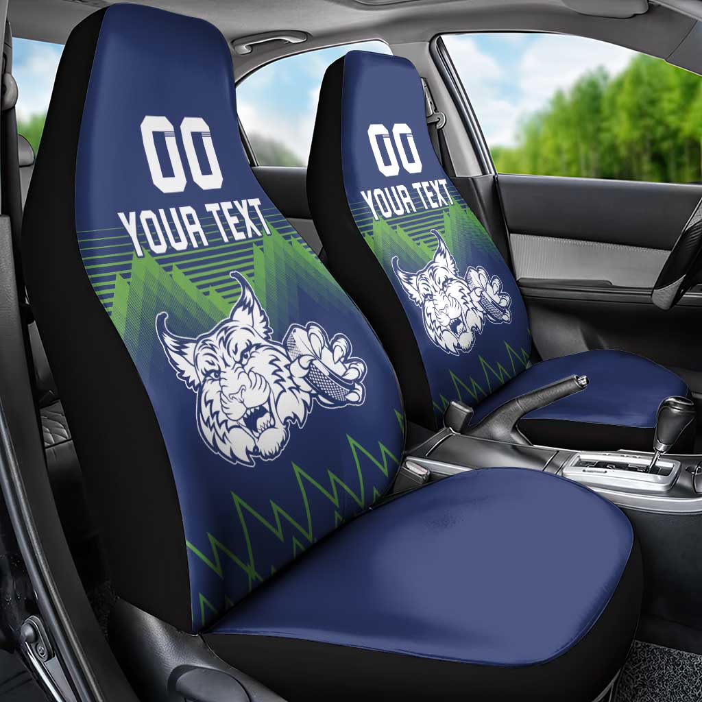 Custom Slovenia Hockey Car Seat Cover Slovenija Lynx Mascot