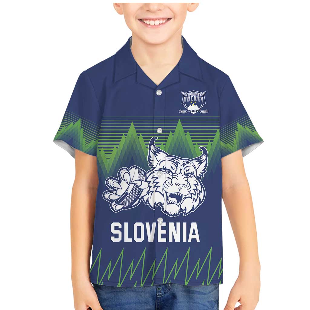 Custom Slovenia Hockey Family Matching Mermaid Dress and Hawaiian Shirt Slovenija Lynx Mascot