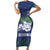 Custom Slovenia Hockey Family Matching Short Sleeve Bodycon Dress and Hawaiian Shirt Slovenija Lynx Mascot