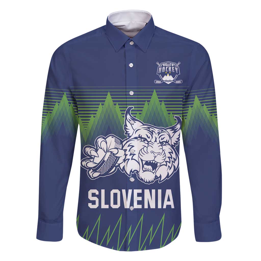 Custom Slovenia Hockey Family Matching Summer Maxi Dress and Hawaiian Shirt Slovenija Lynx Mascot