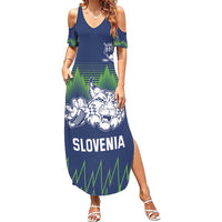Custom Slovenia Hockey Family Matching Summer Maxi Dress and Hawaiian Shirt Slovenija Lynx Mascot