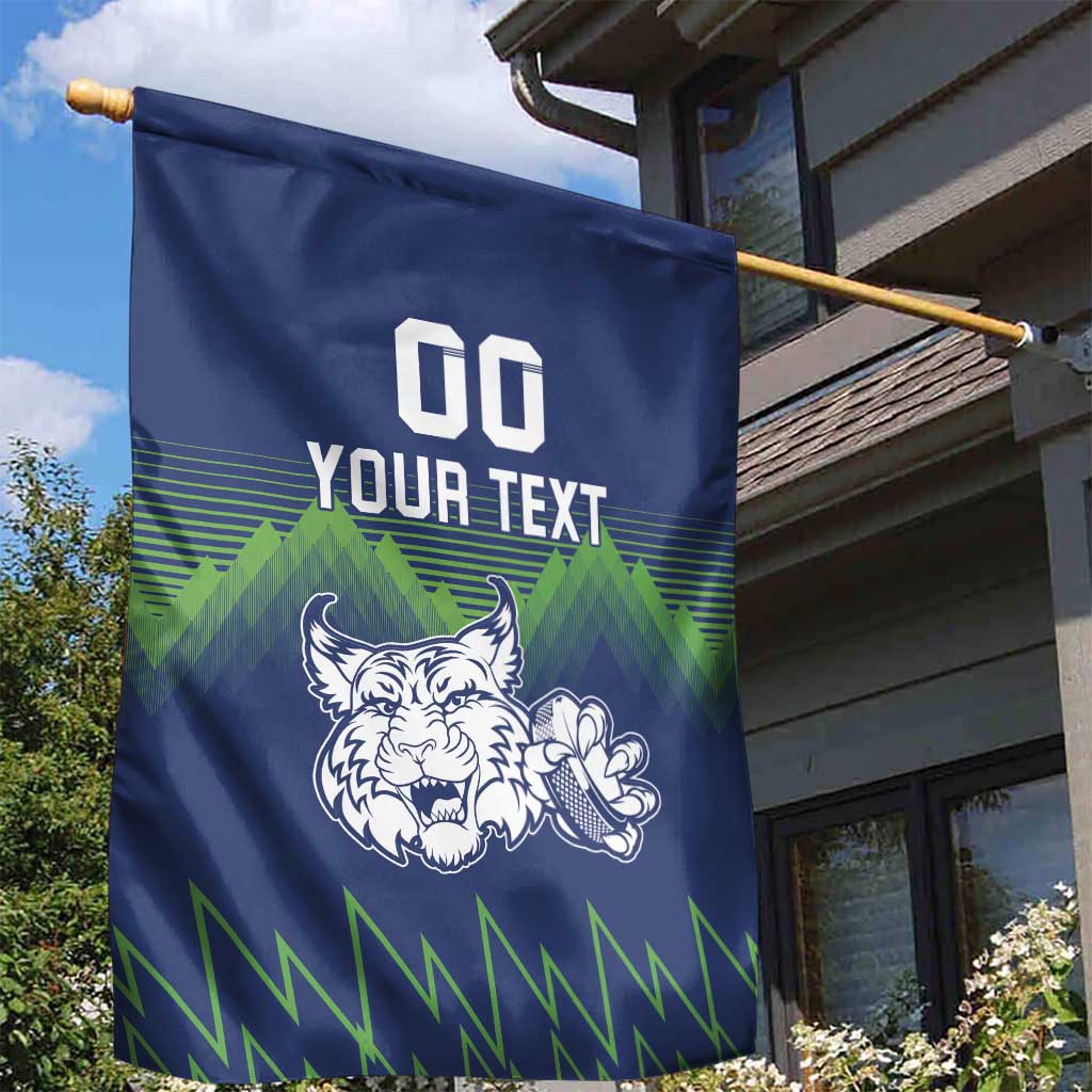 Custom Slovenia Hockey Garden Flag Slovenija Lynx Mascot