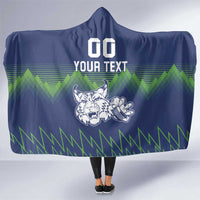 Custom Slovenia Hockey Hooded Blanket Slovenija Lynx Mascot