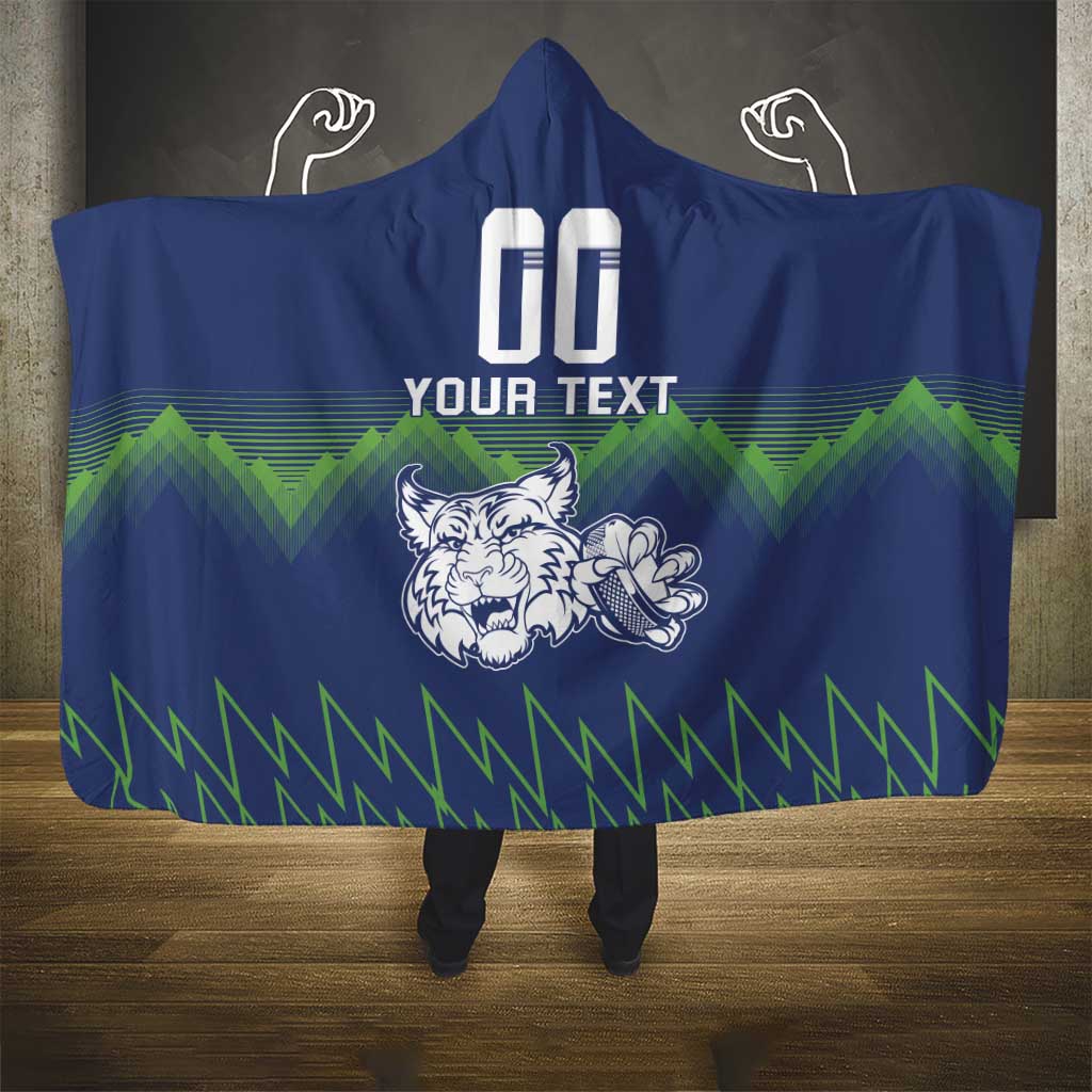 Custom Slovenia Hockey Hooded Blanket Slovenija Lynx Mascot