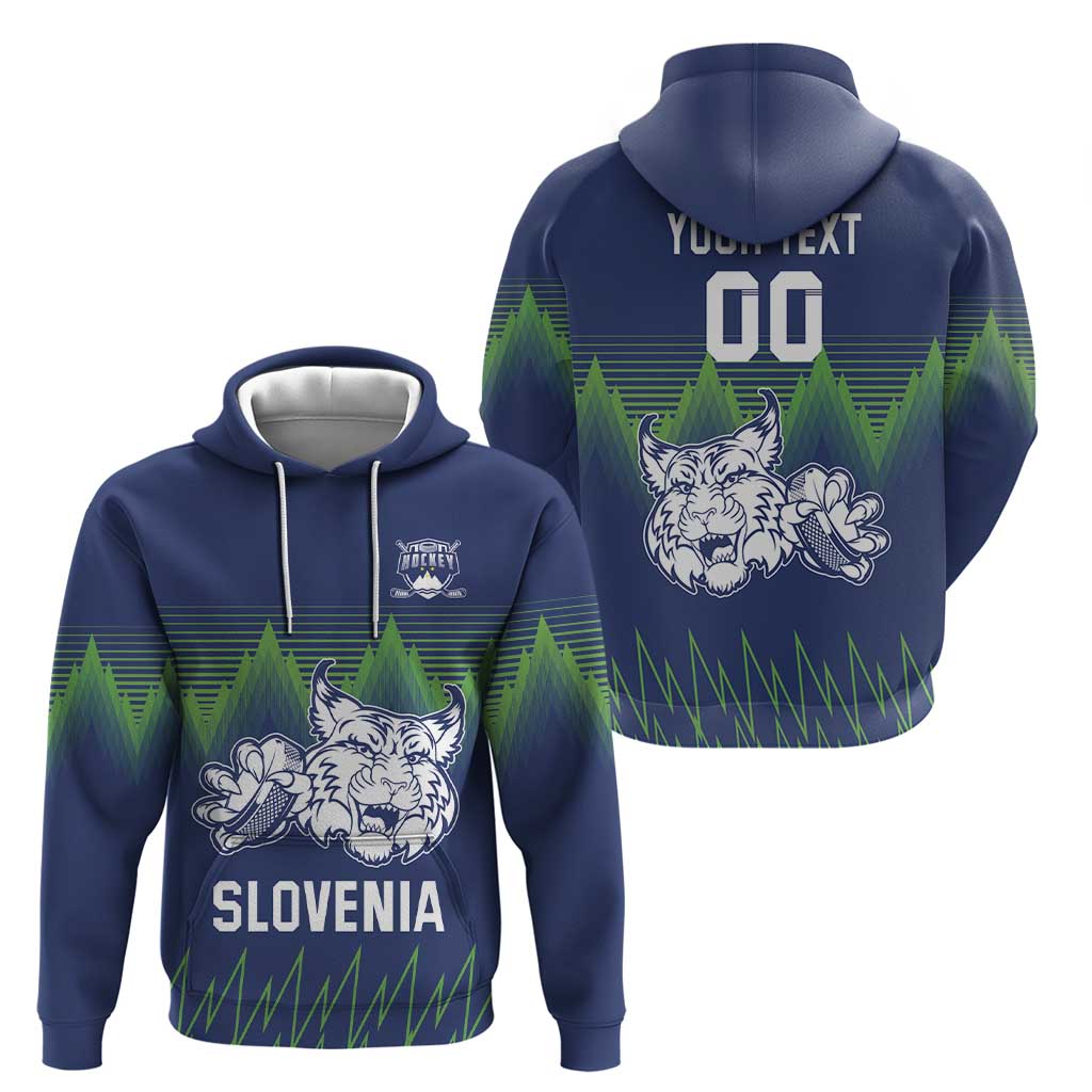 Custom Slovenia Hockey Hoodie Slovenija Lynx Mascot