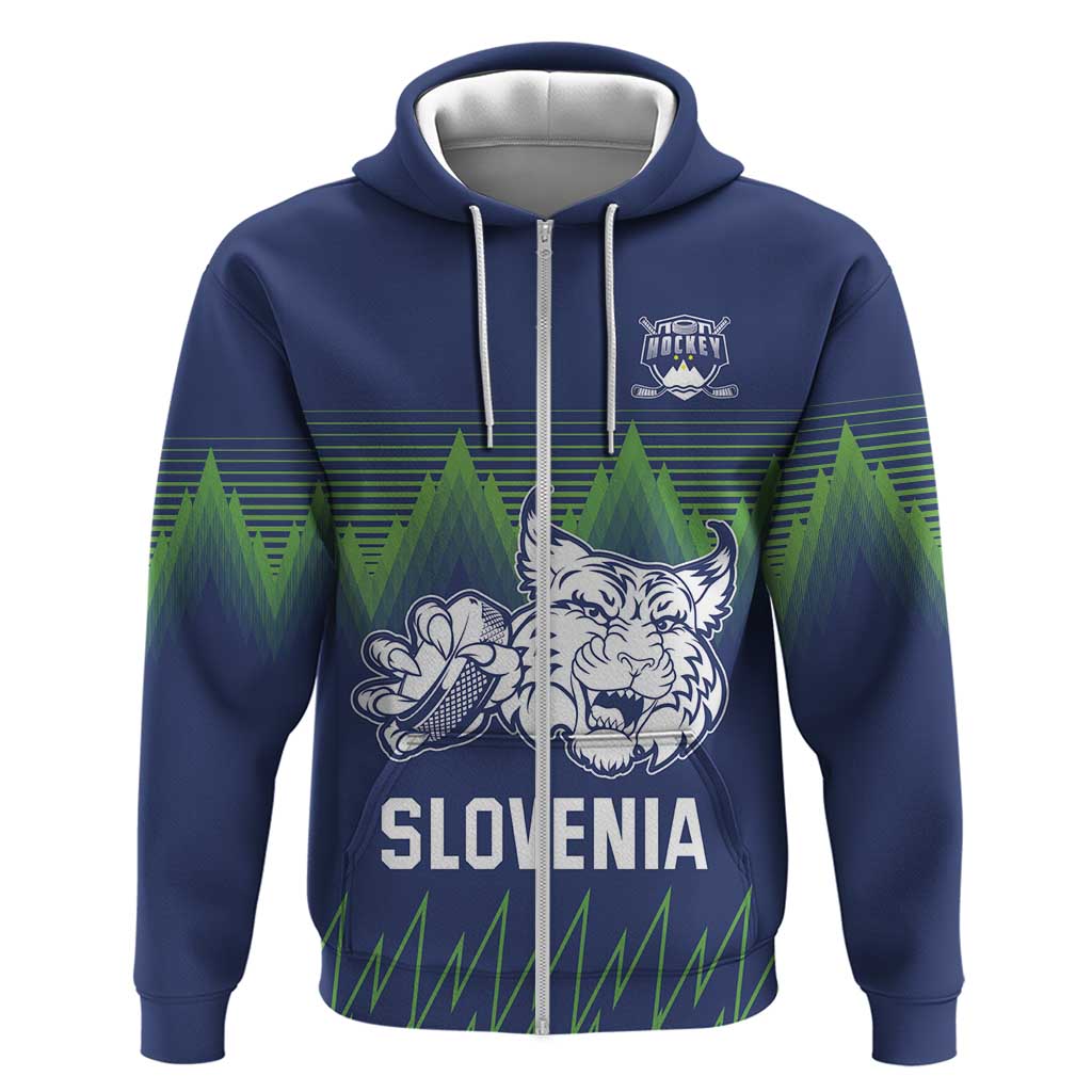 Custom Slovenia Hockey Hoodie Slovenija Lynx Mascot