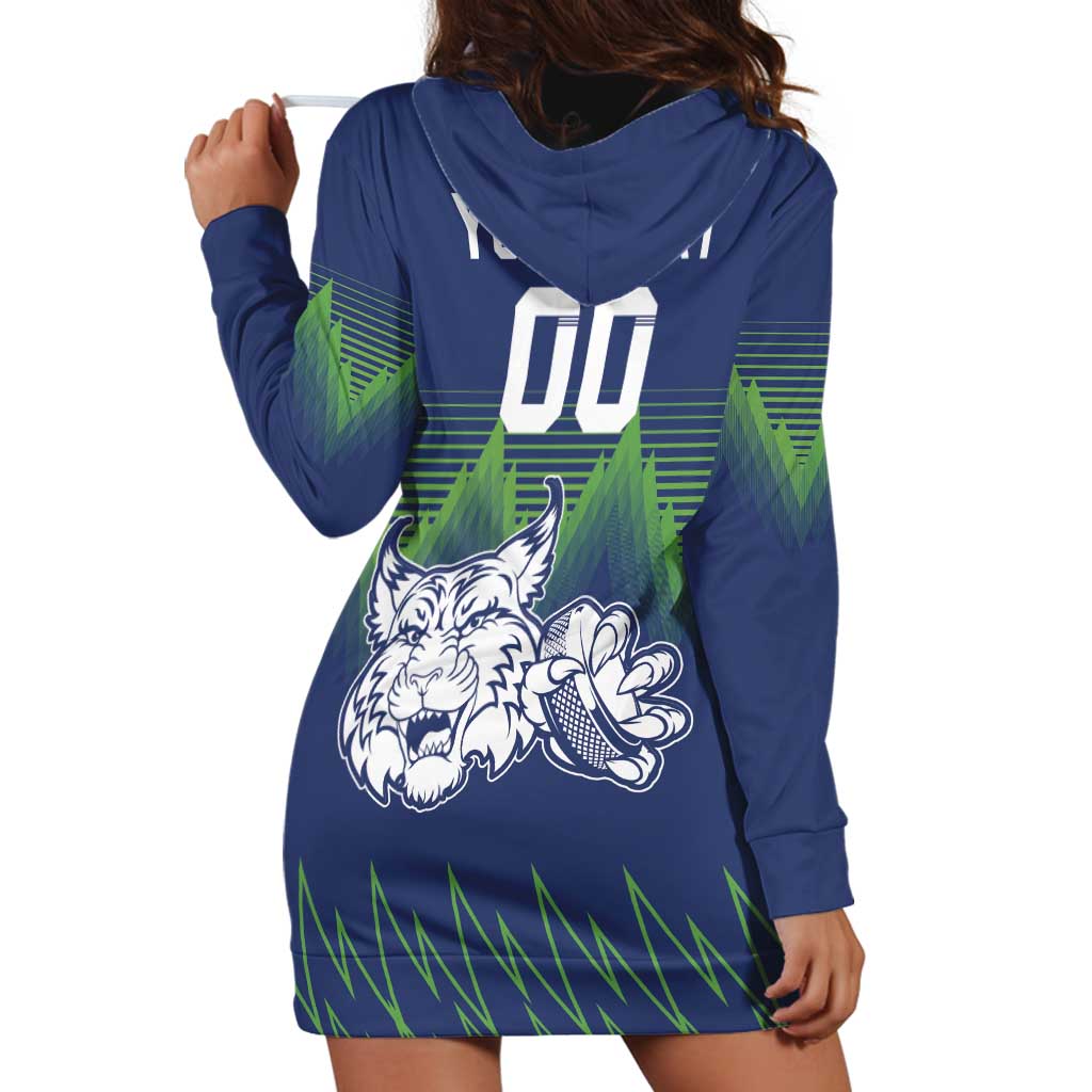 Custom Slovenia Hockey Hoodie Dress Slovenija Lynx Mascot