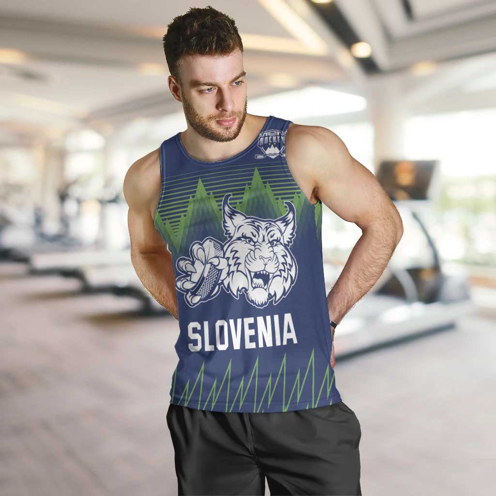 Custom Slovenia Hockey Men Tank Top Slovenija Lynx Mascot