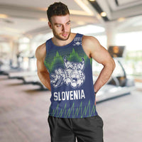 Custom Slovenia Hockey Men Tank Top Slovenija Lynx Mascot