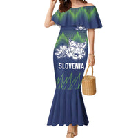 Custom Slovenia Hockey Mermaid Dress Slovenija Lynx Mascot