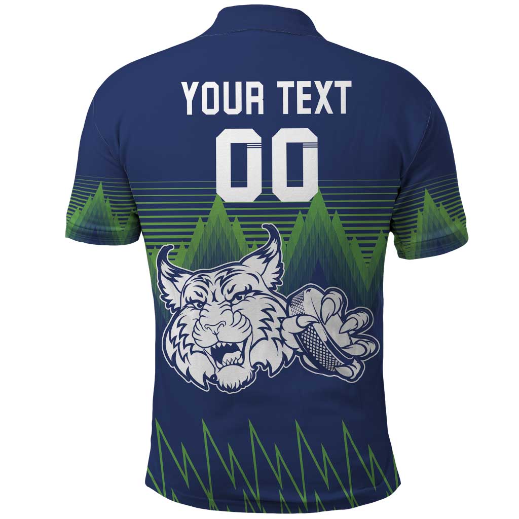 Custom Slovenia Hockey Polo Shirt Slovenija Lynx Mascot