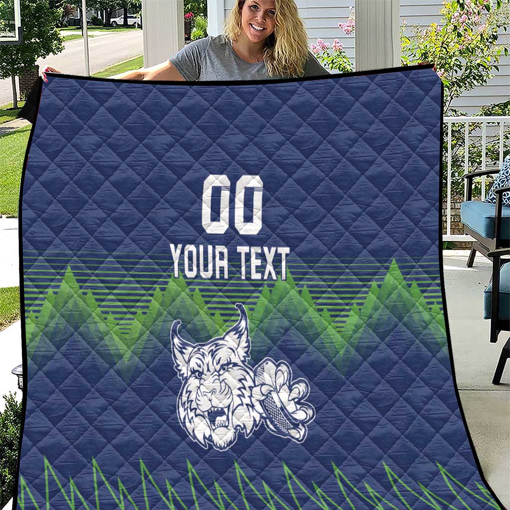 Custom Slovenia Hockey Quilt Slovenija Lynx Mascot