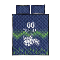 Custom Slovenia Hockey Quilt Bed Set Slovenija Lynx Mascot