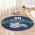 Custom Slovenia Hockey Round Carpet Slovenija Lynx Mascot