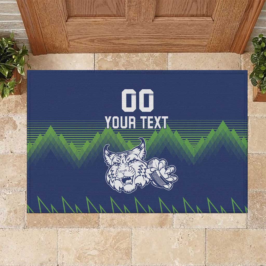 Custom Slovenia Hockey Rubber Doormat Slovenija Lynx Mascot