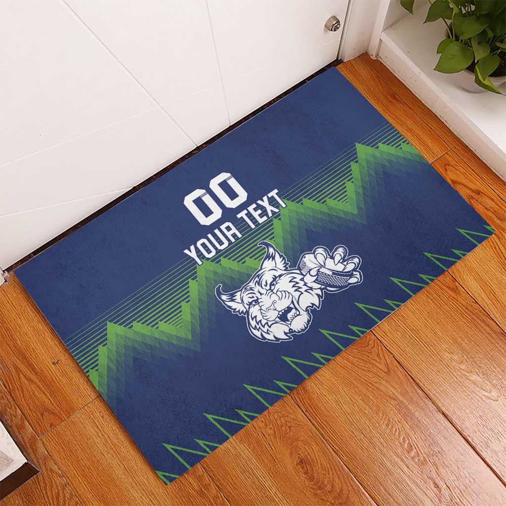 Custom Slovenia Hockey Rubber Doormat Slovenija Lynx Mascot