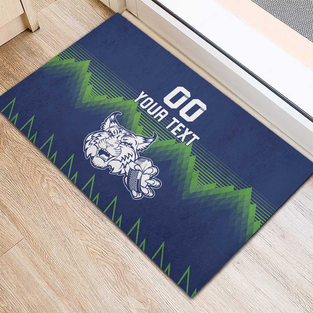 Custom Slovenia Hockey Rubber Doormat Slovenija Lynx Mascot