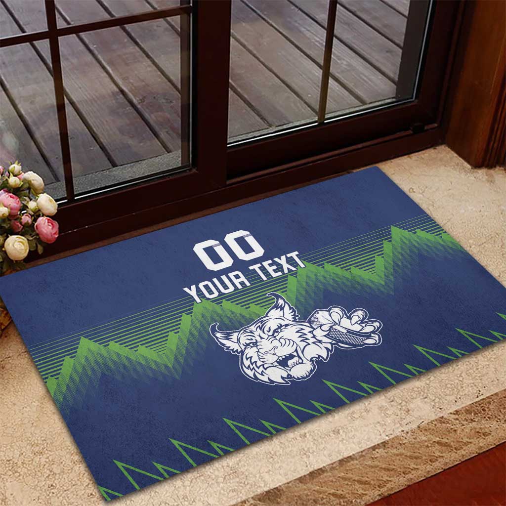 Custom Slovenia Hockey Rubber Doormat Slovenija Lynx Mascot
