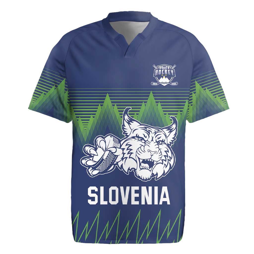 Custom Slovenia Hockey Rugby Jersey Slovenija Lynx Mascot