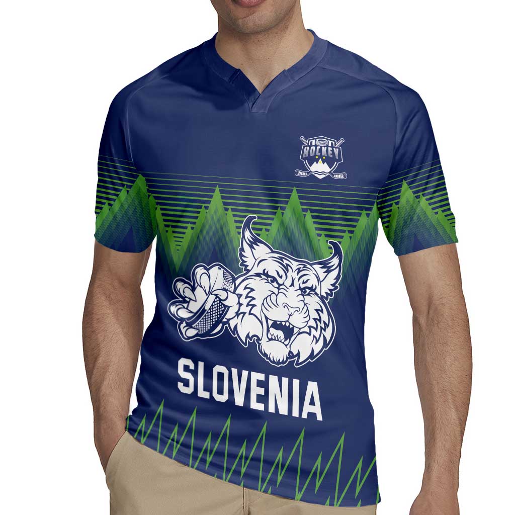 Custom Slovenia Hockey Rugby Jersey Slovenija Lynx Mascot