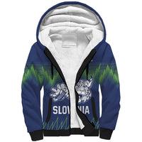 Custom Slovenia Hockey Sherpa Hoodie Slovenija Lynx Mascot