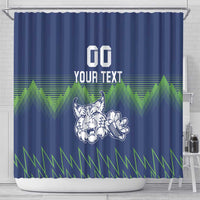 Custom Slovenia Hockey Shower Curtain Slovenija Lynx Mascot