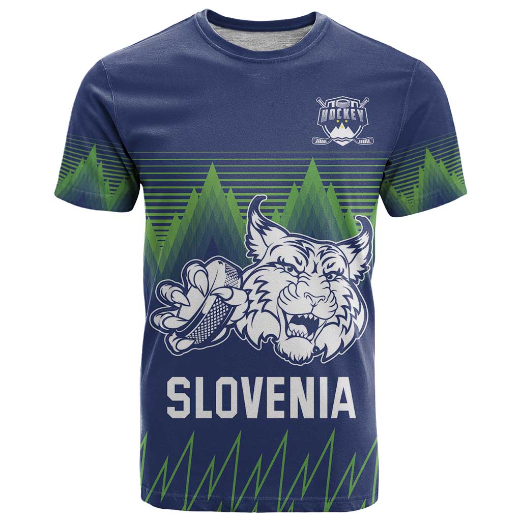 Custom Slovenia Hockey T Shirt Slovenija Lynx Mascot