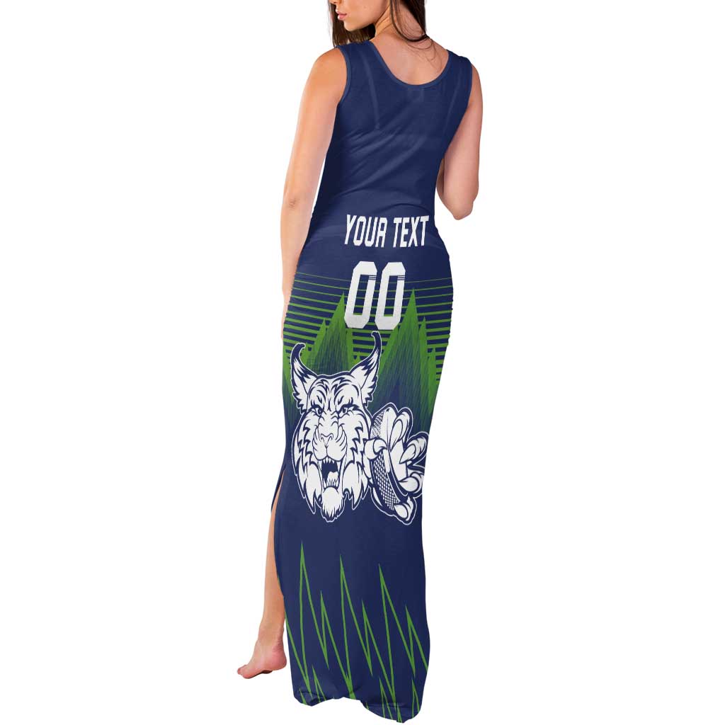 Custom Slovenia Hockey Tank Maxi Dress Slovenija Lynx Mascot