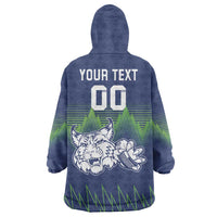 Custom Slovenia Hockey Wearable Blanket Hoodie Slovenija Lynx Mascot