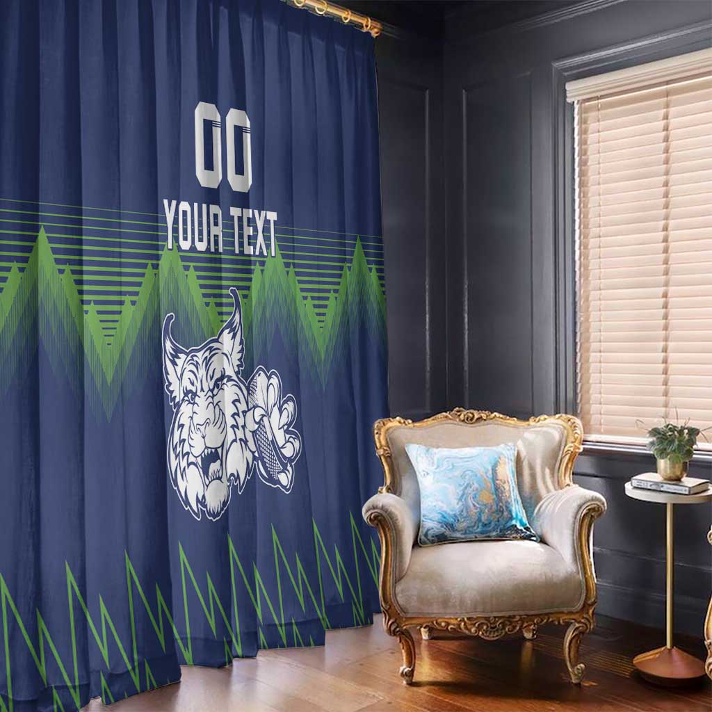 Custom Slovenia Hockey Window Curtain Slovenija Lynx Mascot