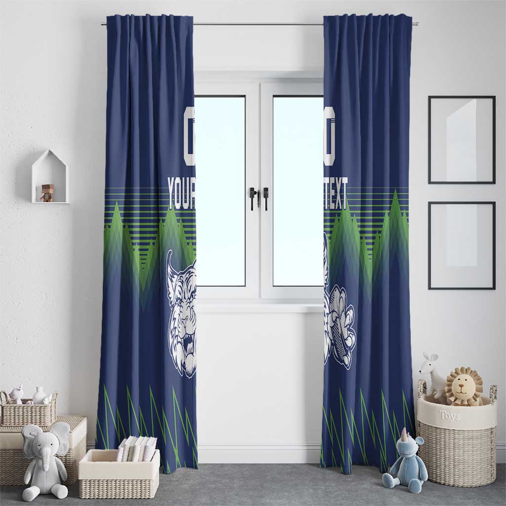 Custom Slovenia Hockey Window Curtain Slovenija Lynx Mascot