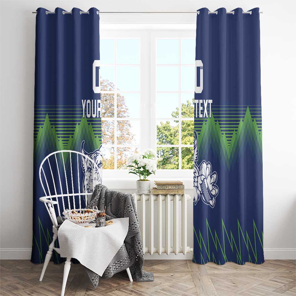 Custom Slovenia Hockey Window Curtain Slovenija Lynx Mascot