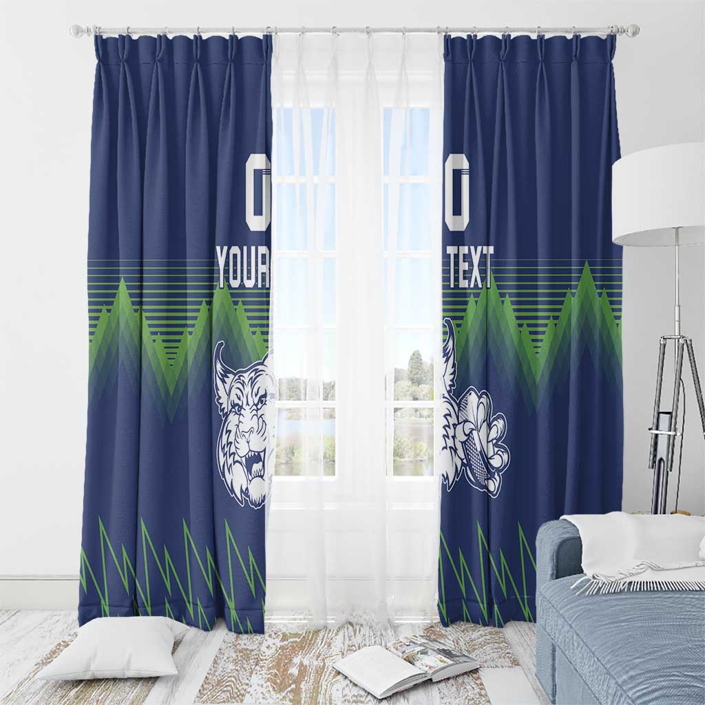 Custom Slovenia Hockey Window Curtain Slovenija Lynx Mascot