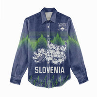 Custom Slovenia Hockey Women Casual Shirt Slovenija Lynx Mascot