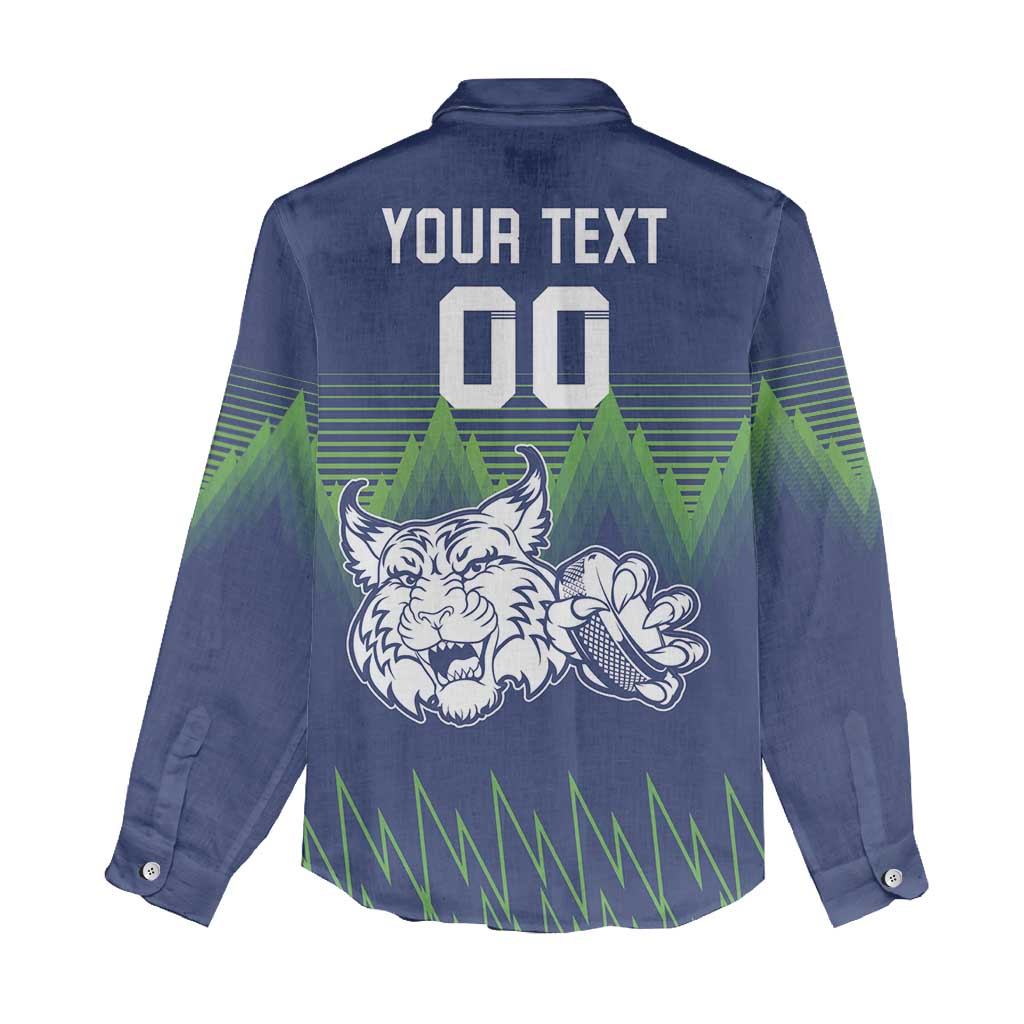 Custom Slovenia Hockey Women Casual Shirt Slovenija Lynx Mascot